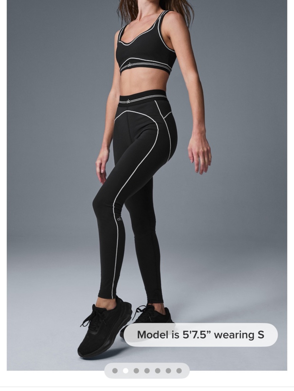 SET ONLY — ALO Airbrush High-Waist Heart Throb Legging + Bra